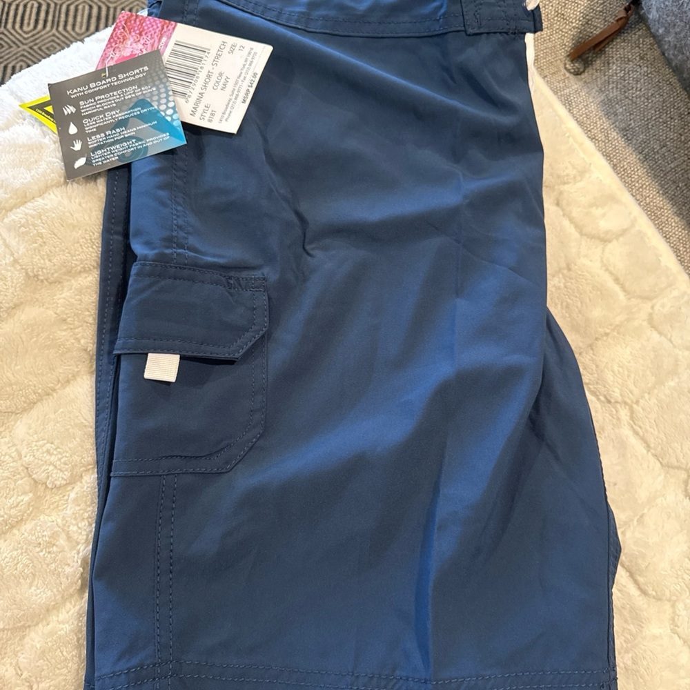 Kanu Surf Women’s Marina Short 4-Way Stretch Boardshort Navy Blue Size 12 NWT - Picture 2 of 4